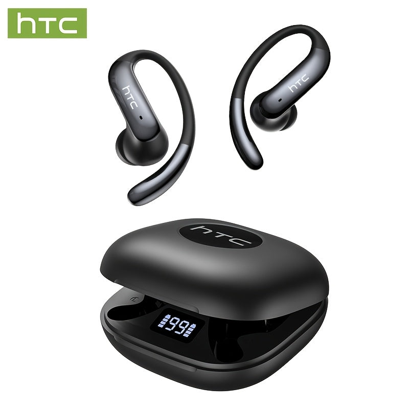 1pc HTC NE63 Wireless Open Headphones 1pc, adopting V6.0 wireless technology, with call latency as low as milliseconds, battery life up to 60 hours, travel headphones, hands-free calls, lightweight design, touch operation, du