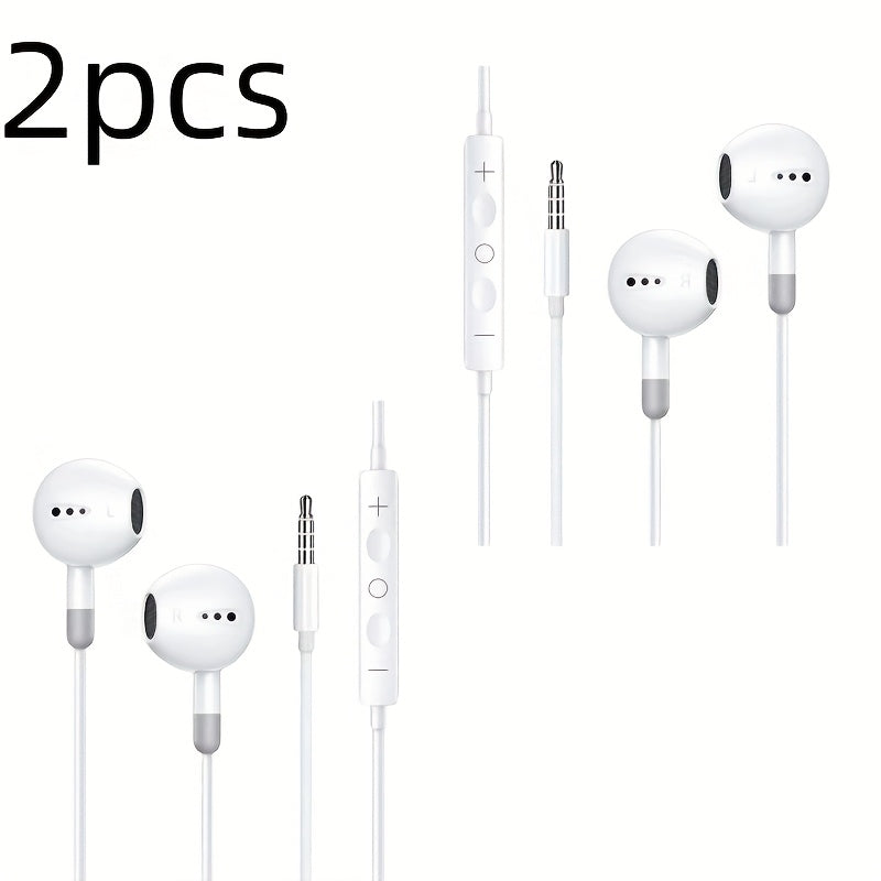 3.5mm Wired In-Ear Headphones with Powerful Bass, High-Quality Sound Quality, Suitable for Men and Women as Gifts, 3.5mm Audio Jack Compatible with Desktop Computers, Laptops/Tablets, etc. Christmas Gift
