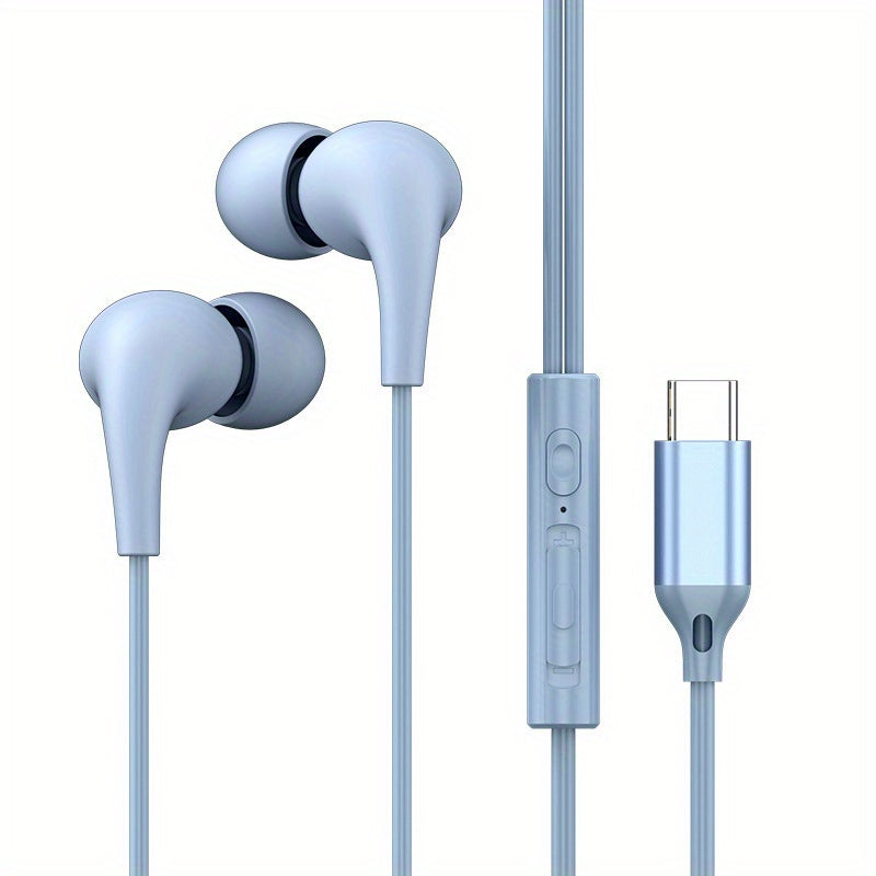 Wired Earbuds with Type-C And 3.5Mm Jack Featuring Hifi Bass, Stereo Sound, Volume Control, And Microphone, Compatible with for galaxy S25, S24, S23 Ultra, And Iphone 16, 15 Pro Max