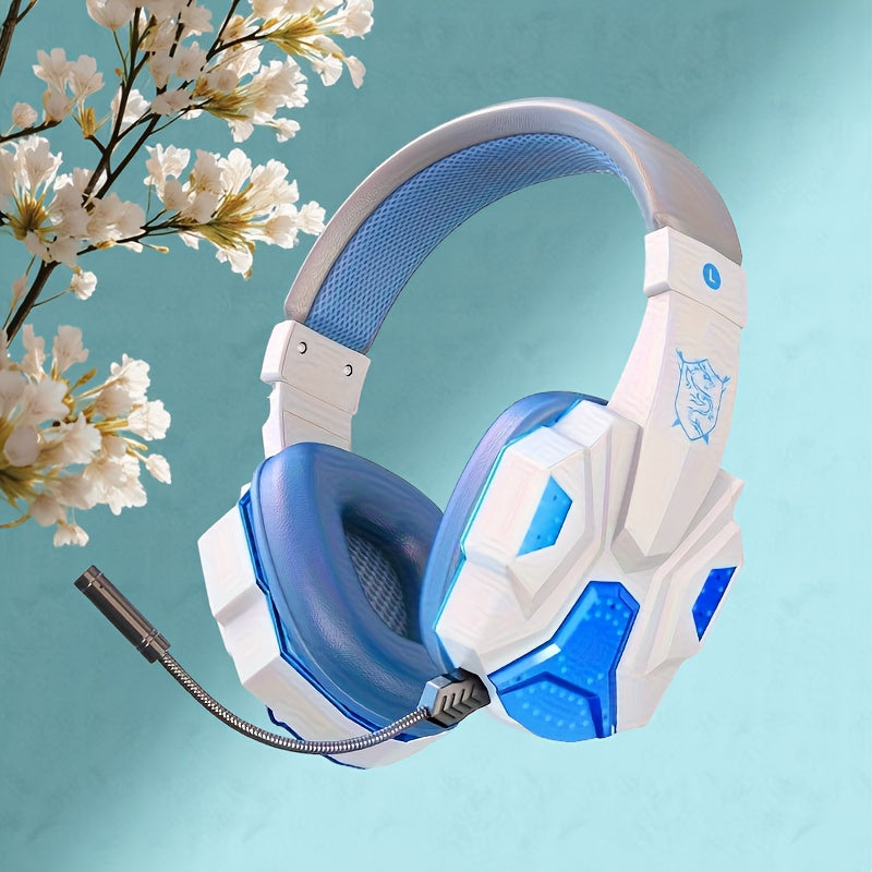 High-Quality Glowing Gaming Headset with Wireless Capabilities, Suitable for Calls, Adjustable, And Allows Seamless Switching Between Wired And Wireless Listening with Physical Noise Cancellation