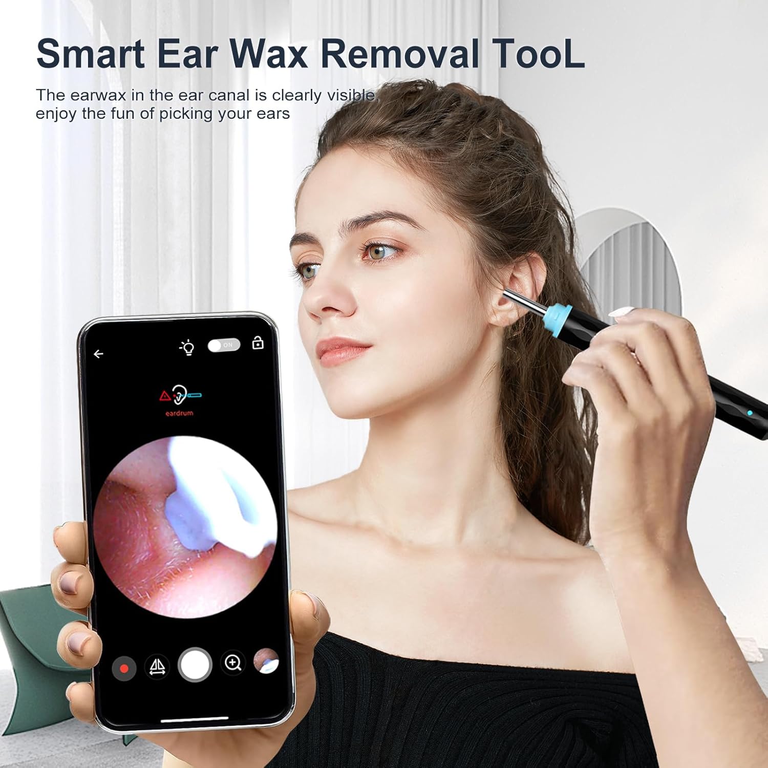 Ear Wax Removal, Ear Wax Removal Tool Camera Builtin 1296P