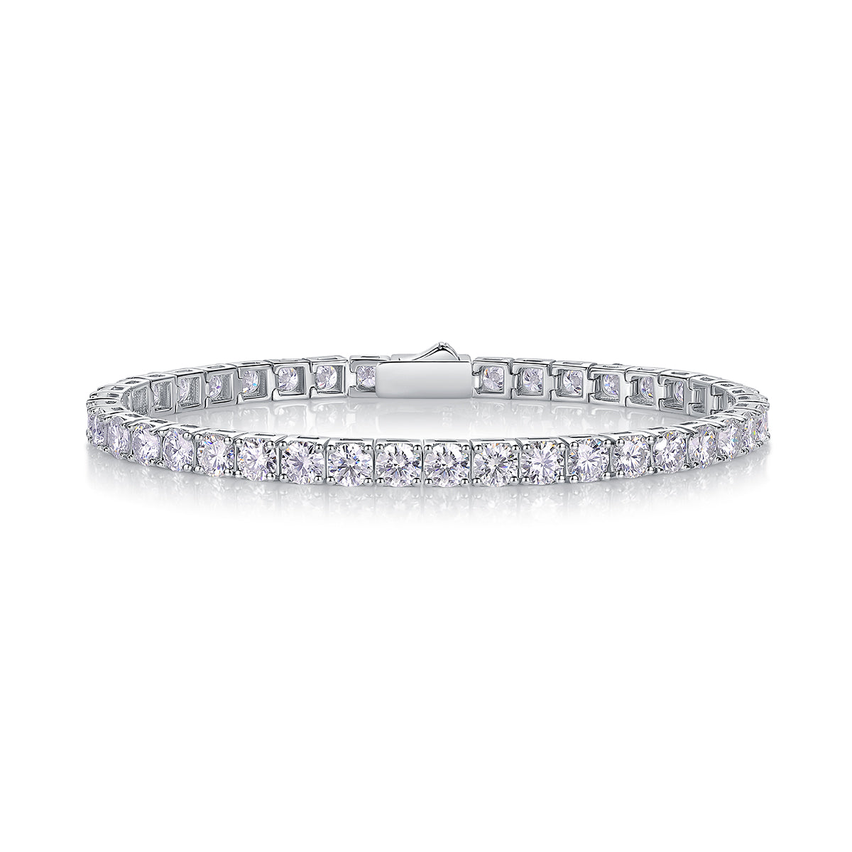 Luxury Mossan Diamond S925 Silver Tennis Bracelet