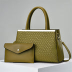2 In 1 Bold Luxe Structured Handbag - Women's Fashion PU Handbag Custom Made Shoulder Bags Woman Handbag Bag