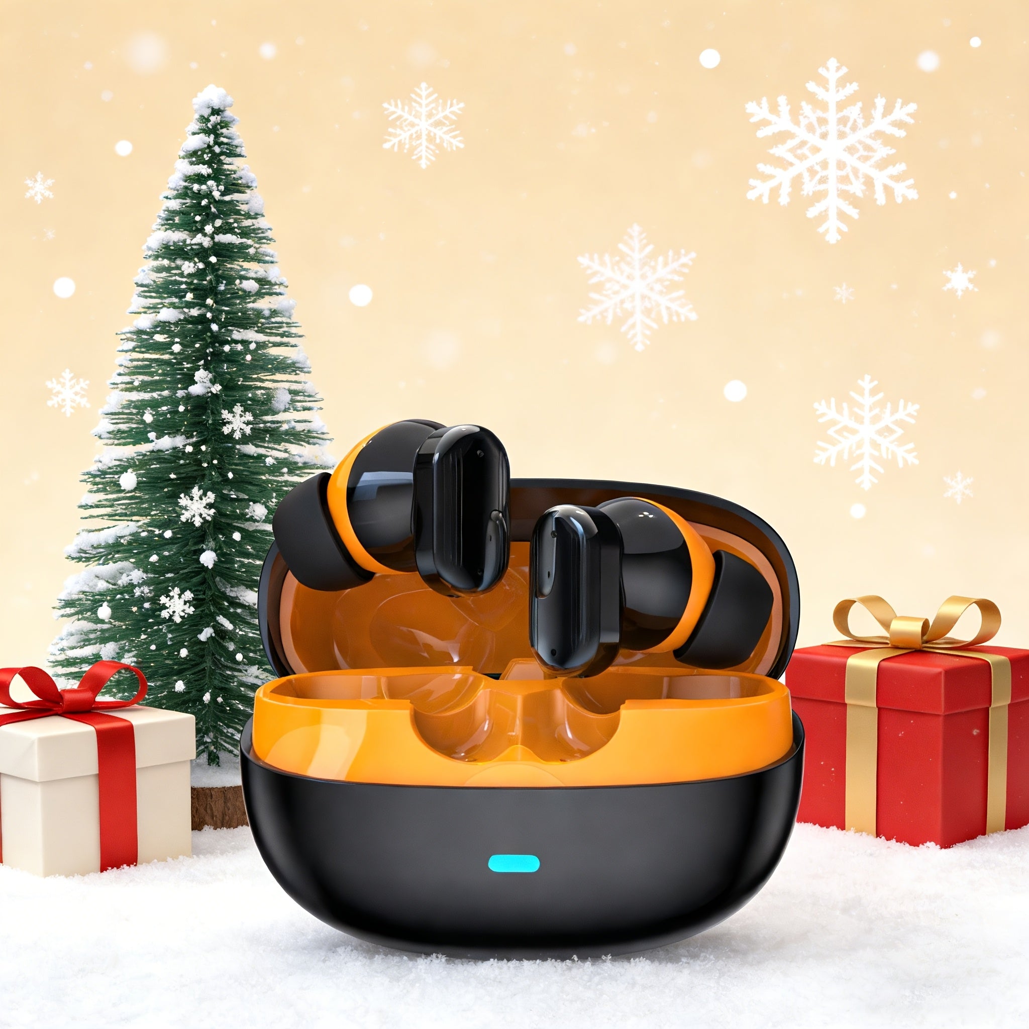 ULMIED New Design True Wireless In-Ear Sports Music Headphones TWS HIFI Bass Stereo Calling Earphones for Android Mobile Gaming Couples Headsets Halloween, Top Choice