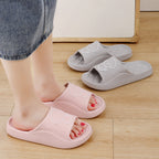 Cute Cartoon Dog Summer Non-Slip Rhombus Bathroom Slippers