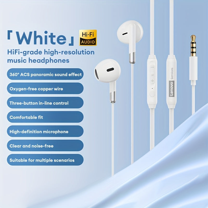 Lenovo Y106 Headphones Earphones Headset Earbuds for Office Workers Being Perfect for Clear Calls and High-Sensitivity Microphone 2025 Trending Wired Peripheral