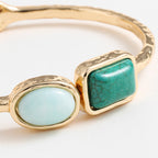 Vintage Geometric Textured Cuff Bracelet