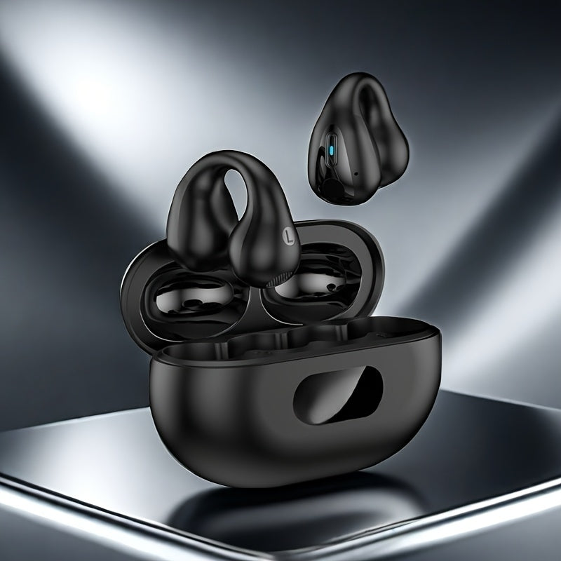Comfortable True Wireless Sport Earbuds with Clip-On Design, Featuring TWS HIFI Bass, 9D Stereo Sound, And HD Calling Capabilities, Suitable for Android And for iphone Devices, Perfect for Gaming And As a Valentine'S Day Pres
