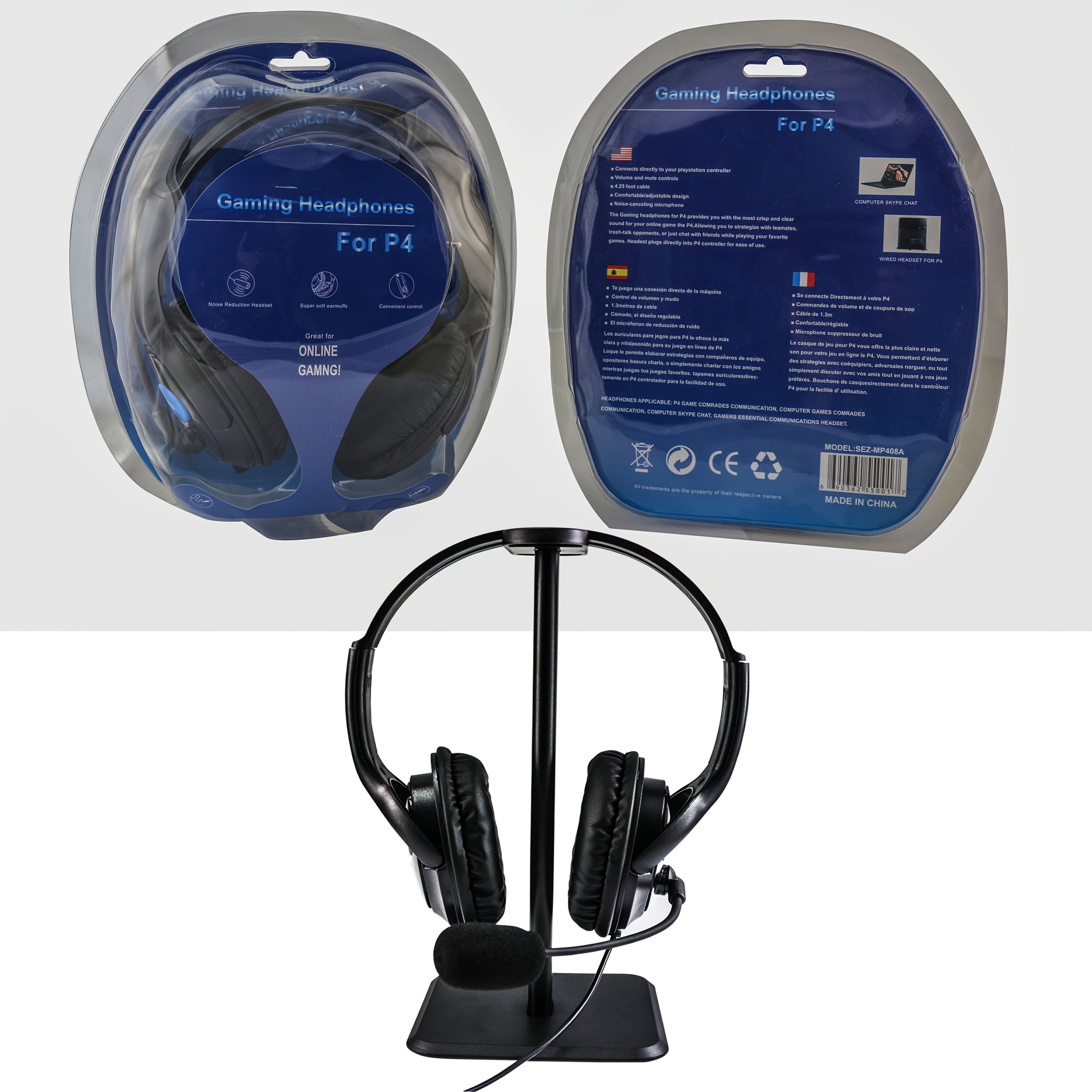 Gaming Headset with Adjustable Headband, Comfortable Ear Cushions for Gaming, Online Courses, and Entertainment