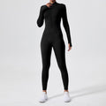 Long Sleeve Zip-Front Sports Jumpsuit