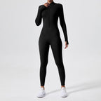 Long Sleeve Zip-Front Sports Jumpsuit