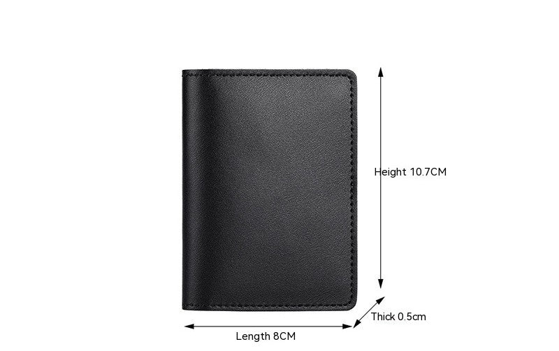 Ultra-Thin Genuine Cowhide Leather Card Holder Wallet