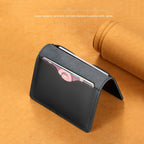 Ultra-Thin Genuine Cowhide Leather Card Holder Wallet