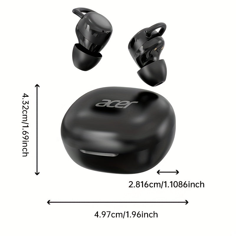 [Acer Official Genuine Product] In-Ear Design | TWS Wireless Earbuds | Deep Bass Stereo | Low Latency for Gaming | Comfortable Fit Back to School/Anniversary (Study/Business/Sports/Running/Fitness) | Multi-Device Compatibilit