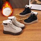 Ins Lace-Up Winter Snow Boots with Warm Fleece Lining
