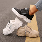 Side-Zipper Chunky Platform Casual Sneakers