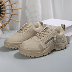 Side-Zipper Chunky Platform Casual Sneakers