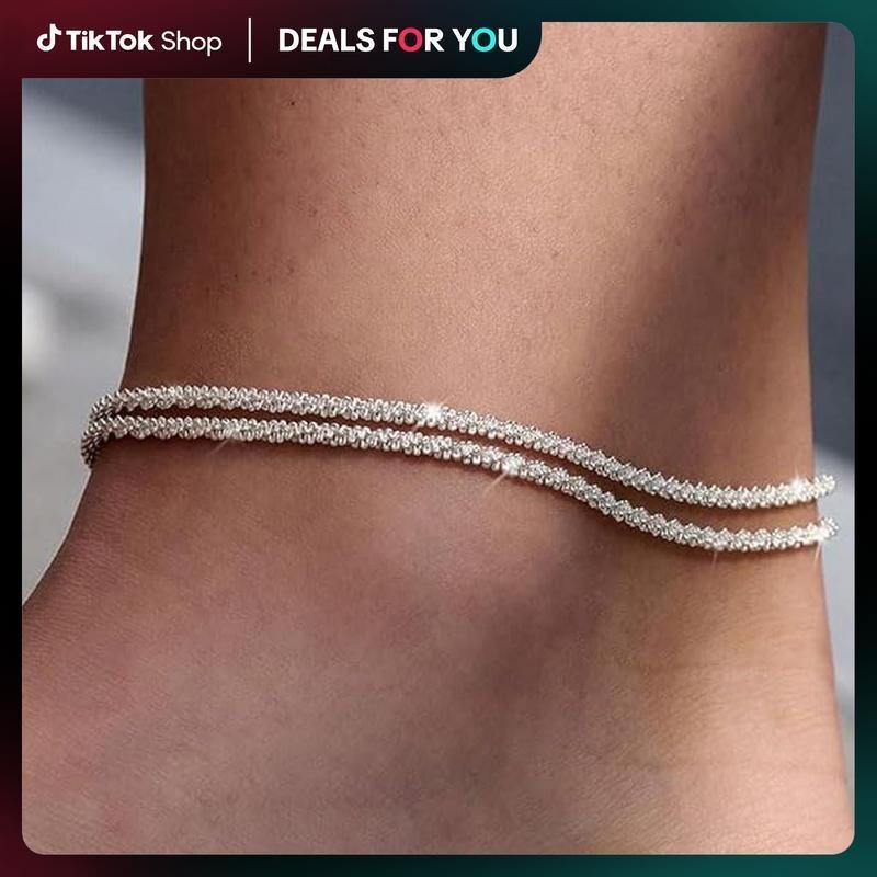 Minimalist Layered Waterproof Chain Anklet