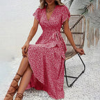 Boho Floral Wrap Maxi