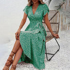 Boho Floral Wrap Maxi