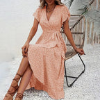 Boho Floral Wrap Maxi