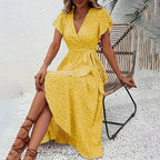 Boho Floral Wrap Maxi