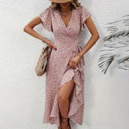 Boho Floral Wrap Maxi
