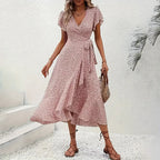 Boho Floral Wrap Maxi