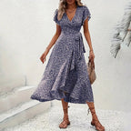 Boho Floral Wrap Maxi