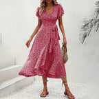 Boho Floral Wrap Maxi