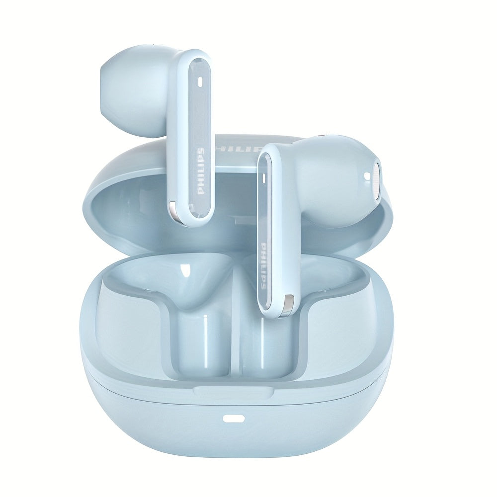 PHILIPS Active Noise Reduction In-Ear Earphones Wireless Earbuds with Charging Case, 24Hour Playtime/Game Modes/Built-in Mic for Gaming, Running TA2220