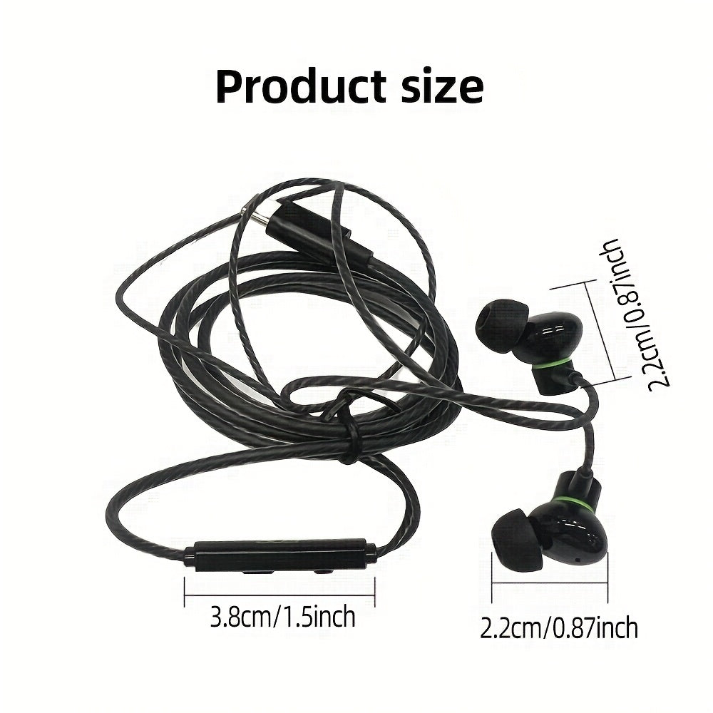 Wired In-Ear Gaming Headphones with High-Fidelity Sound, Featuring a Microphone And 7.1 Surround Sound, Suitable for Office Work, Esports, And Gaming