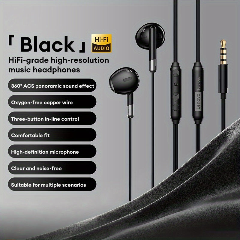 Lenovo Y106 Headphones Earphones Headset Earbuds for Office Workers Being Perfect for Clear Calls and High-Sensitivity Microphone 2025 Trending Wired Peripheral