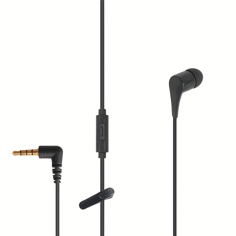 3.5mm Single-Ear In-Ear Wired Headphone with Microphone