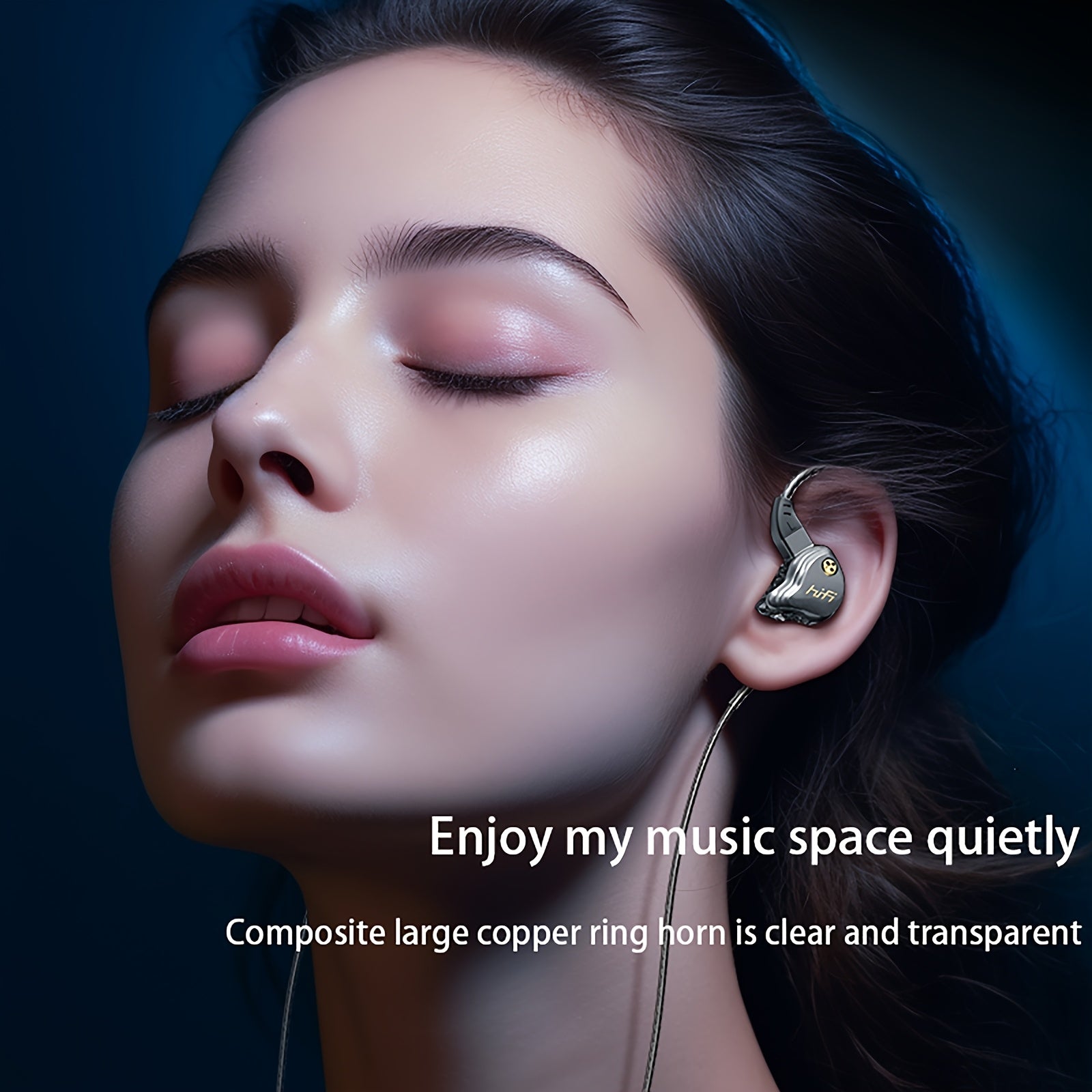 Wired In-Ear Headphones with a Detachable And Convenient Plug Design, Designed for Running with an Around-The-Ear Style, Featuring Deep Bass, Hifi Stereo Sound, Easy Storage, No Delay, Effective Noise Cancellation, Smart Cont