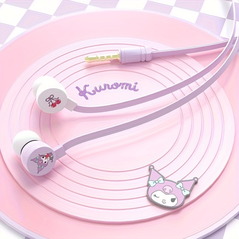 Sanrio Kumomi In-Ear Wired Earphones: Adorable and Comfortable for Kids and Adults Alike - Volume Control, No Battery Included