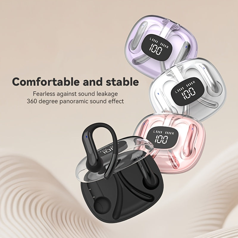 HEARNICE Ear-hook Wireless Earbud Headphones, Semi-Open Back, Anime/Movie/TV Series/Cartoon Theme, Touch Control, Noise Cancellation, USB-C Charging, Rechargeable Lithium Battery-Polymer, Non, Compatible with Cellphones, Incl