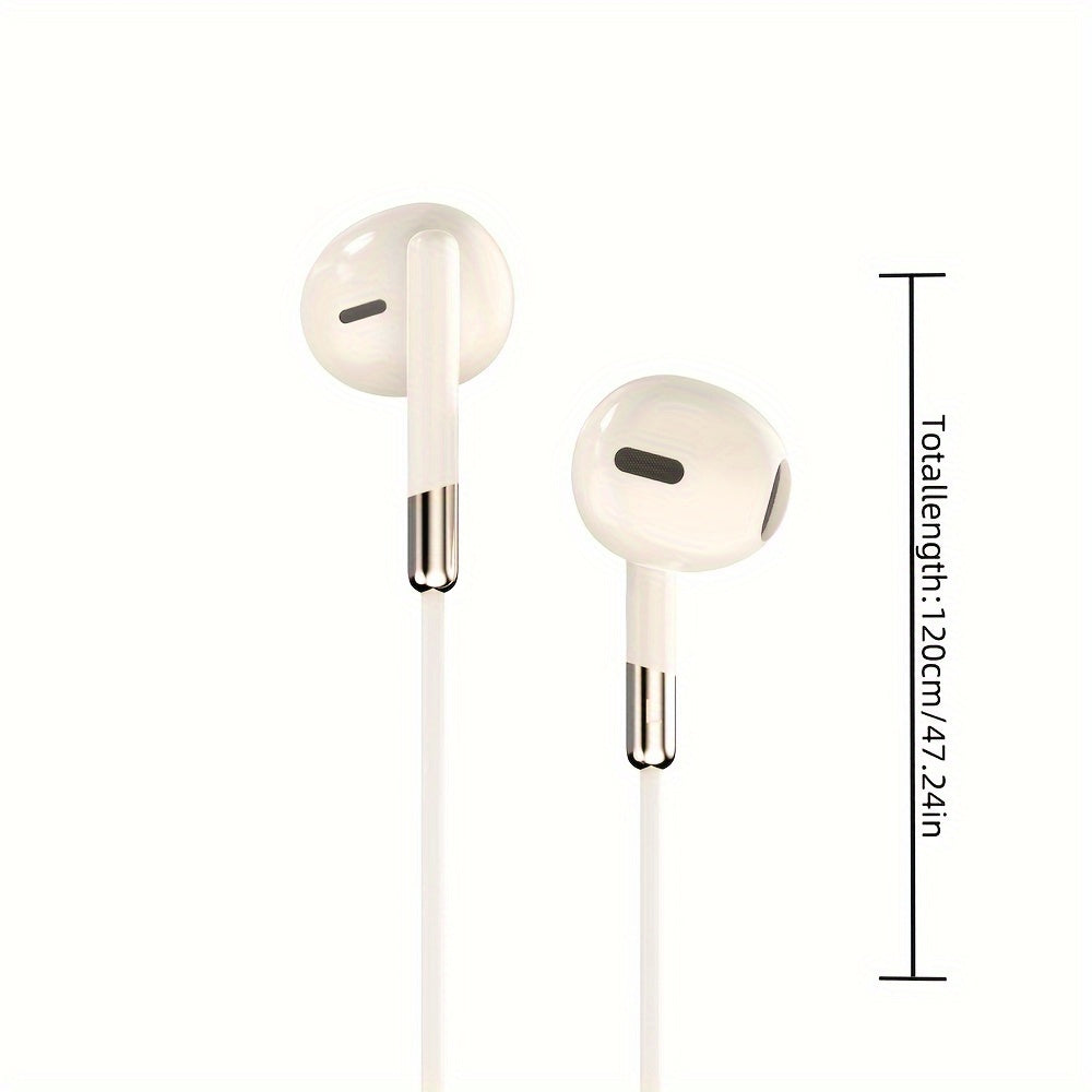 Wired Headphones with a 3.5Mm Jack, Featuring a Built-In Microphone, In-Ear Design, High-Definition Sound Quality, Supporting Calls, Volume Adjustment, And Song Switching. They Can Be Used with Devices Like Smartphones, Lapto