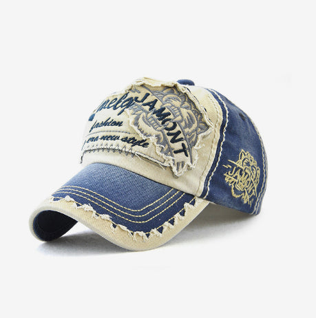Embroidered Outdoor Leisure Tiger Head Sun Hat