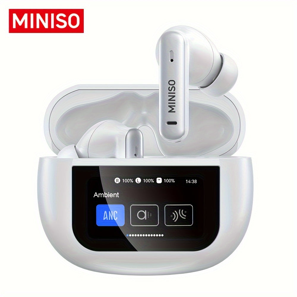 1pc of MINISO X25 TWS Wireless Earbuds, Featuring a Full-Color Display, Noise Cancellation, And Designed for In-Ear Use with Iphone/Android for Sports, Workouts, And Running Audio