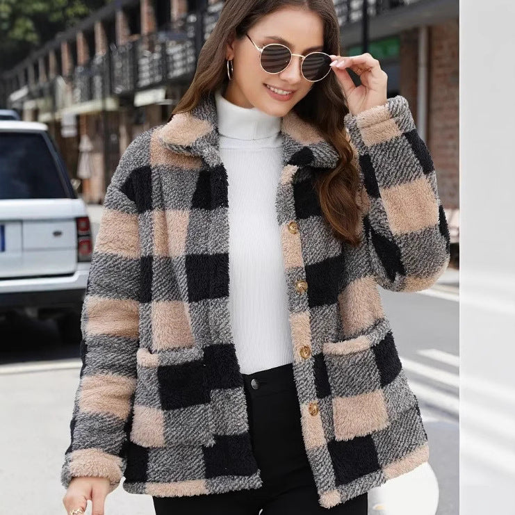 Classic Buffalo Plaid Button-Down Shirt Jacket