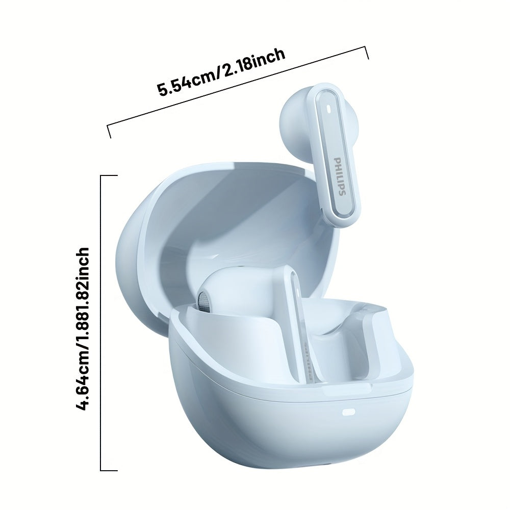 PHILIPS Active Noise Reduction In-Ear Earphones Wireless Earbuds with Charging Case, 24Hour Playtime/Game Modes/Built-in Mic for Gaming, Running TA2220