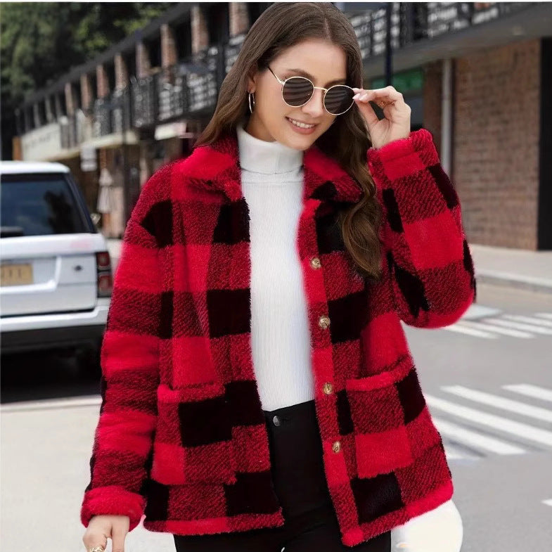 Classic Buffalo Plaid Button-Down Shirt Jacket