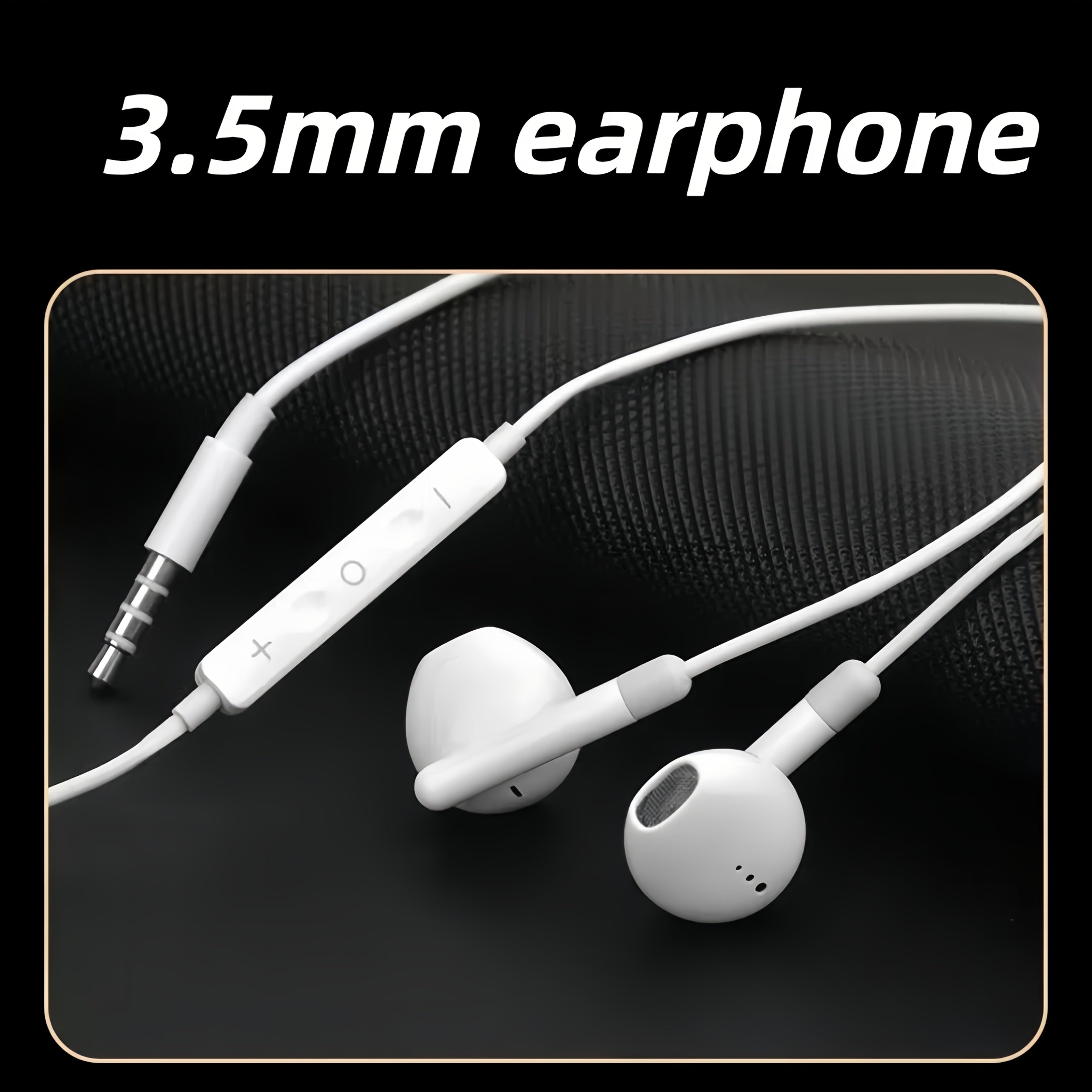 3.5mm Wired In-Ear Headphones with Powerful Bass, High-Quality Sound Quality, Suitable for Men and Women as Gifts, 3.5mm Audio Jack Compatible with Desktop Computers, Laptops/Tablets, etc. Christmas Gift