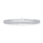 Luxury Radiant Mossan Diamond S925 Silver Tennis Bracelet
