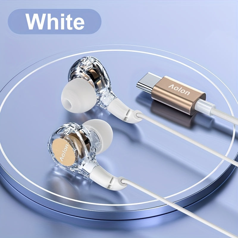 Wired In-Ear Earbuds with Noise Isolation, Transparent Design, And Stereo Sound, Suitable for Gaming And Sports