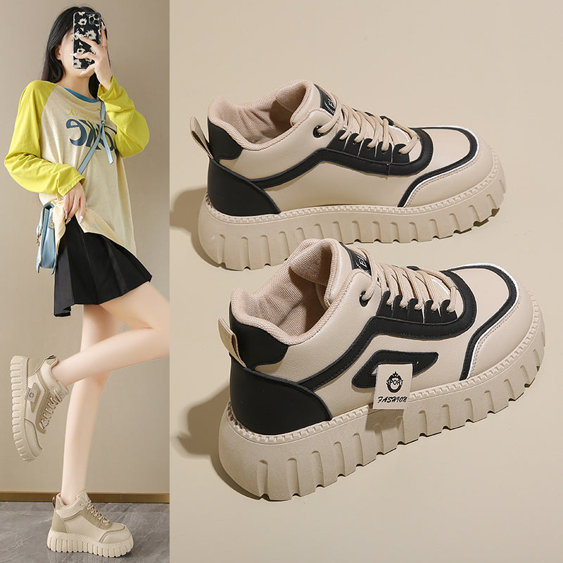 Chunky High-Top Platform Streetwear Sneakers