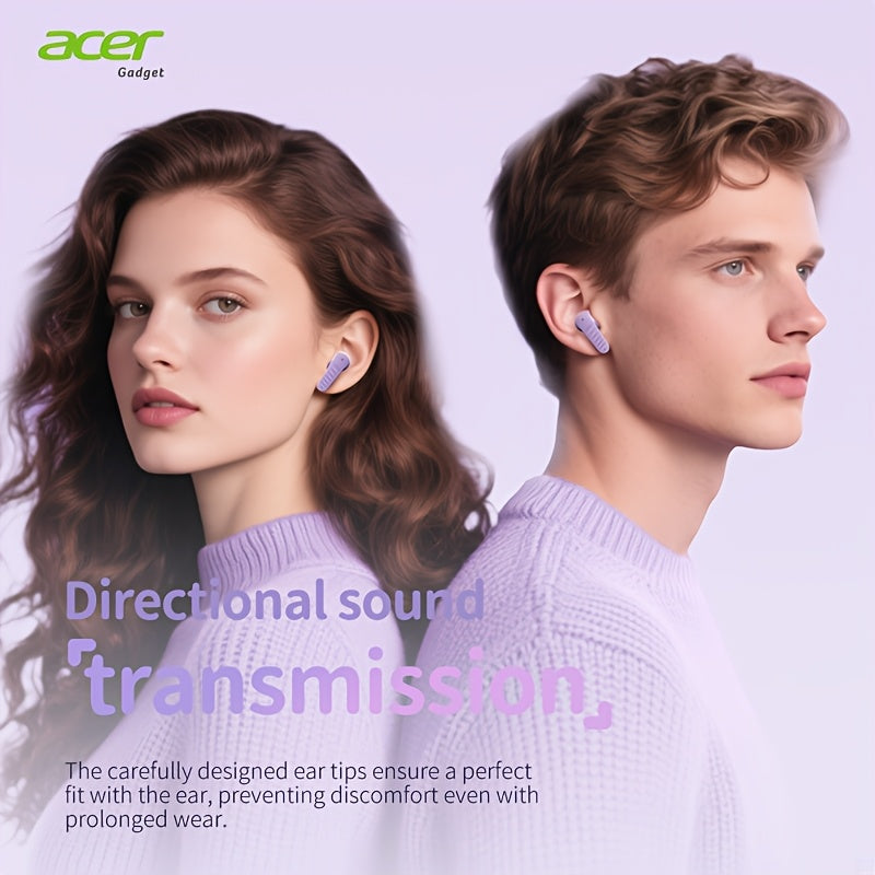 ACER OHR503 Wireless Headphones Offer Extended Standby Time, High-Fidelity Stereo Sound, Smart Noise Cancellation for Calls, Low Latency for Gaming, And a Comfortable Fit Suitable for Travel, Sports, Work, Study