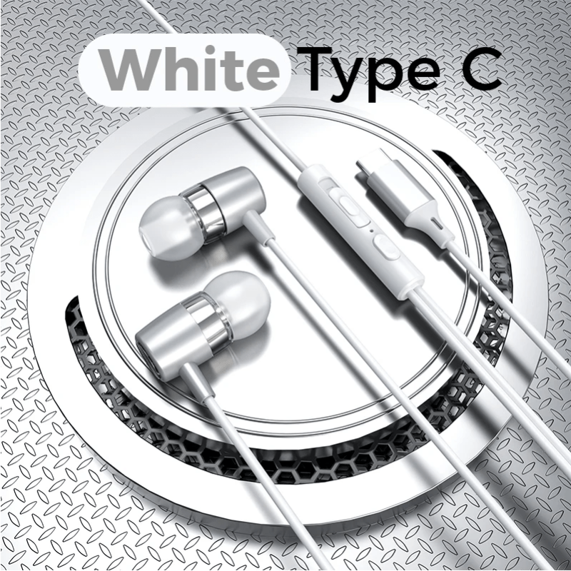 Wired Type C Hifi Bass Earphones with 3.5Mm Connector for Samsung Galaxy Z Fold 7, S25 Ultra, S24 Edge, And A56 Earbuds