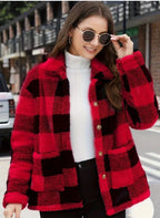Classic Buffalo Plaid Button-Down Shirt Jacket